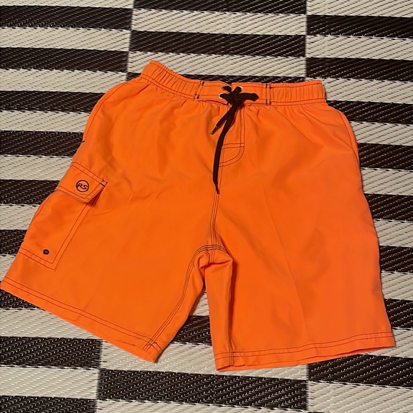 •RS SURF•ORANGE BOYS SWIM TRUNKS SIZE 14/16 - Picture 2 of 8